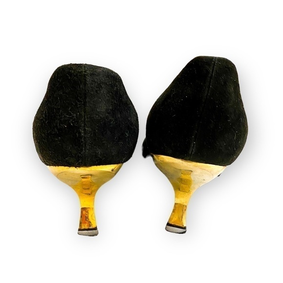 Vintage rare Roger Vivier black suede pumps with signature comma heel - Picture 5 of 8